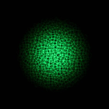 yeşil ızgara çemberi soyut resim
