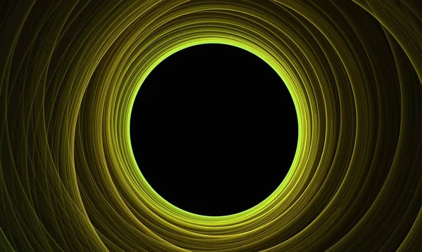 在绿色圆圈中间的黑色圆圈 — 图库照片