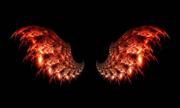 Абстрактні Два Сяючих Коричневих Крила — стокове фото