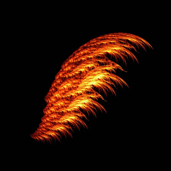 燃えるオレンジ色の翼の写真 — ストック写真