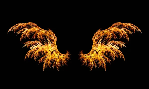 Picture Two Burning Wings — Stock Photo, Image