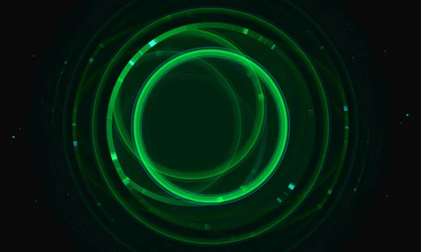 Αφηρημένη Λαμπερό Πράσινο Φόντο Κύκλο — Φωτογραφία Αρχείου