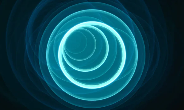 Stralende Blauwe Cirkel Abstracte Achtergrond — Stockfoto