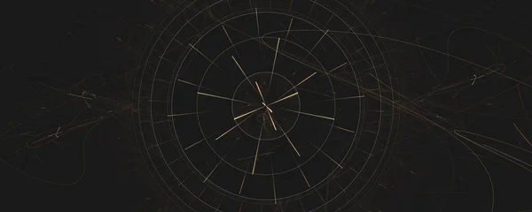Ρολόι Σχήμα Γραμμές Και Κύκλους Αφηρημένο Φόντο — Φωτογραφία Αρχείου