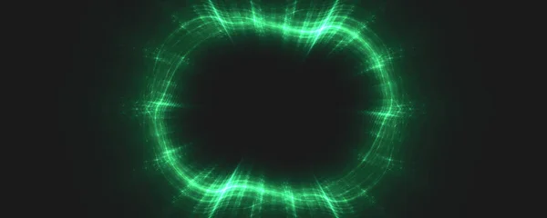 Luce Verde Esplosione Vibrazione Foro Sfondo — Foto Stock