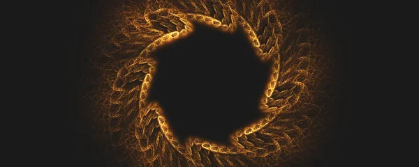 Espaço Ouro Galáxia Buraco Abstrato Fundo — Fotografia de Stock
