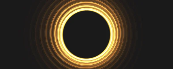 Gouden Kleur Gloeiende Cirkel Gat Achtergrond — Stockfoto