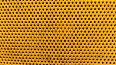 sarı çember deliğin demir dokusu arka planı 