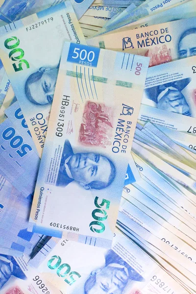 Pile 500 Pesos Mexicains Billets — Photo