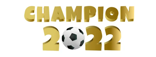 Die Goldene Fahne Des Fußballweltmeisters 2022 Business Presentation Vector Template — Stockvektor