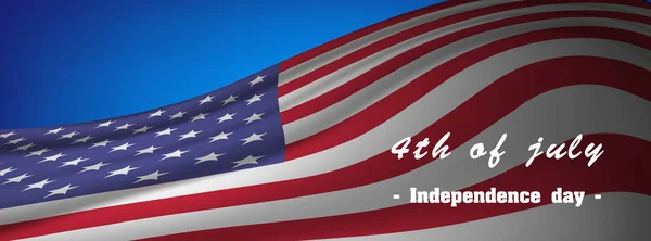 Banner Mit Amerikanischer Flagge Juli Dem Unabhängigkeitstag Business Presentation Vector — Stockvektor