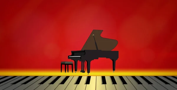 Piano Clavier Arrière Plan Vecteur Business Présentation Modèle Utilisation Pour — Image vectorielle