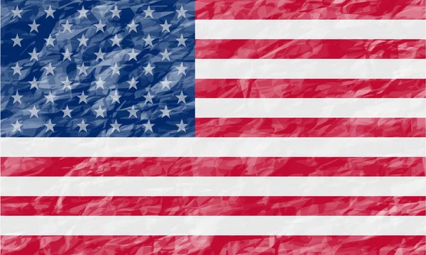 Usa Flagga Skrynkliga Papper Bakgrund Tapet — Stock vektor