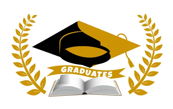 Graduates Cap Used Making Illustrations Covers Posters Graduation Ceremonies — Stock Vector