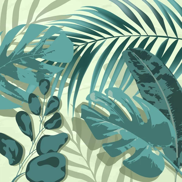 Floral Art Print Design Botanical Wall Art Vector Abstract Plant — Image vectorielle