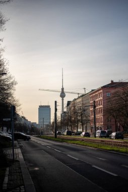 The Television Tower in Berlin stands tall as an iconic landmark, offering panoramic views of the city and showcasing modern architectural design. clipart