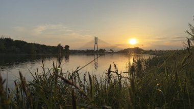 Oder, Wroclaw üzerinde modern kablo destekli köprü