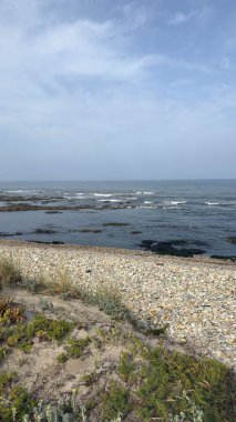 Portekiz Atlantik Kıyı Çizgisi Panoramik Görünümü