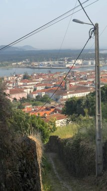 Santa Luzia Hill 'den Viana do Castelo' nun panoramik görüntüsü