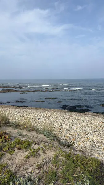 Portekiz Atlantik Kıyı Çizgisi Panoramik Görünümü