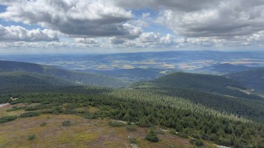 Gözlem Kulesi Kralicki Sneznik Sınırı 'ndan Dağ Manzarası, Polonya-Çek