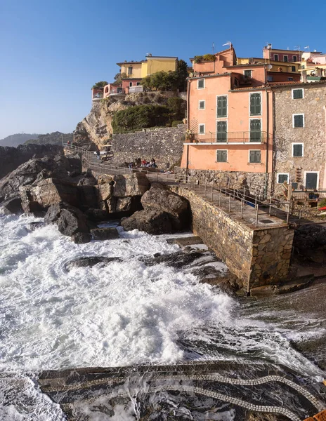Tellaro 古代と小さな村ラ スペツィア湾 ゴルフォ ポエティ リグーリア州 イタリア ヨーロッパ レリチ近くの空撮 — ストック写真