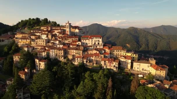 Letecké Záběry Sacro Monte Varese Tato Posvátná Hora Historické Poutní — Stock video