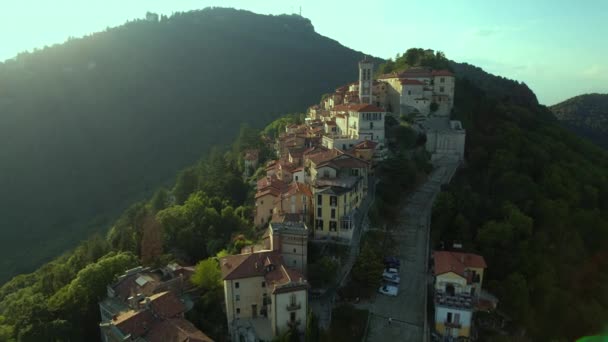 Imágenes Aéreas Del Sacro Monte Varese Este Monte Sagrado Lugar — Vídeos de Stock