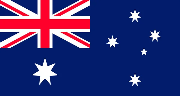 Australia Bandera Australia Diseño Horizontal Ilustración Bandera Australia Diseño Horizontal — Foto de Stock