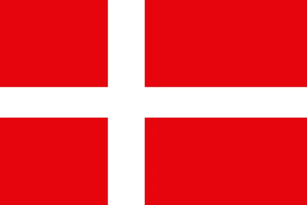 Denemarken Vlag Van Denemarken Horizontaal Ontwerp Llustratie Van Vlag Van — Stockfoto