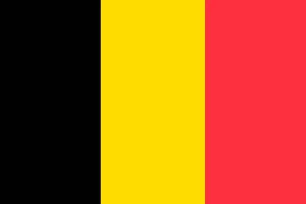 Belgio Bandiera Del Belgio Progettazione Orizzontale Illustrazione Della Bandiera Del — Foto Stock