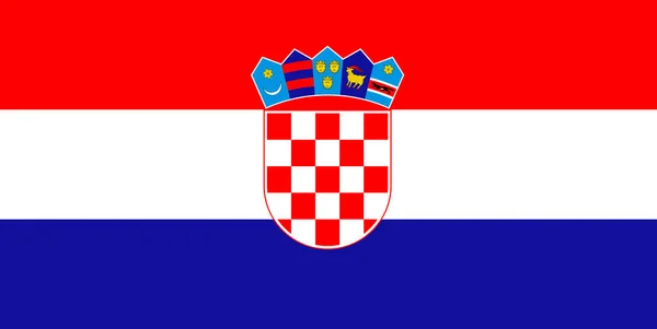 Хорватія Прапор Хорватії Горизонтальний Дизайн Замикання Прапора Хорватії Горизонтальний Дизайн — стокове фото