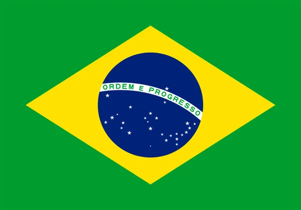 Brasil Bandera Brasil Diseño Horizontal Ilustración Bandera Brasil Diseño Horizontal — Foto de Stock