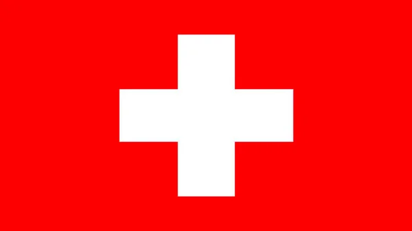 Suiza Bandera Suiza Diseño Horizontal Ilustración Bandera Suiza Diseño Horizontal — Foto de Stock