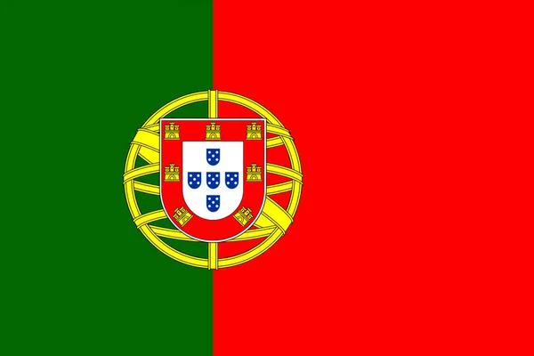 Portogallo Bandiera Del Portogallo Progettazione Orizzontale Illustrazione Della Bandiera Del — Foto Stock