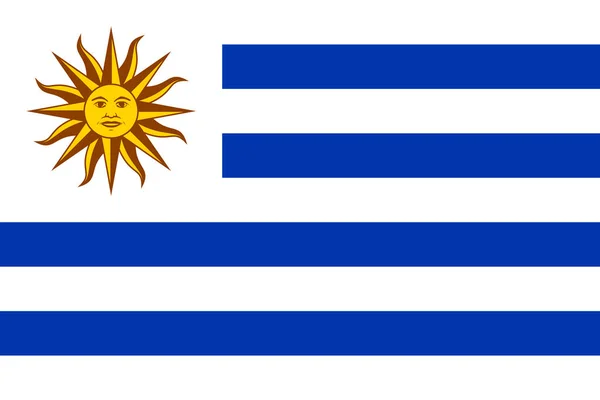 Uruguay Bandera Uruguay Diseño Horizontal Ilustración Bandera Uruguay Diseño Horizontal —  Fotos de Stock