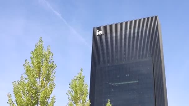 Grattacielo Grattacieli Vetro Nella Parte Finanziaria Della Città Madrid Spagna — Video Stock