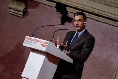 Pedro Sanchez Perez-Castejon. İspanya Hükümeti Başkanı. Pedro Snchez Madrid 'de İspanyol Sosyalist İşçi Grubu (PSOE).