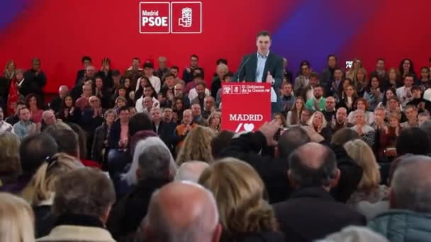Pedro Sanchez Perez Castejon President Government Spain Pedro Snchez Act — 비디오