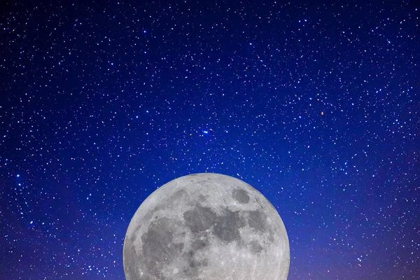 Wolf Moon Super Full Moon Dark Background Madrid Spain Europe — Stock Photo, Image