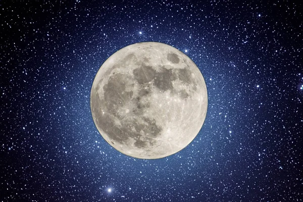 Wolf Moon Super Full Moon Dark Background Madrid Spain Europe — Stock Fotó