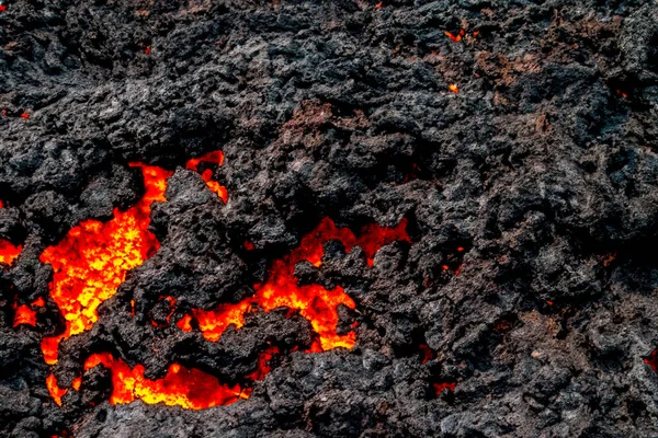 Vulcão Lava Magma Cone Vulcânico Com Lava Erupção Rochas Quentes — Fotografia de Stock