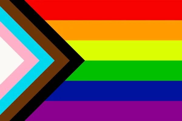 Progress Pride Flag Stolz 2023 Zur Lgbt Flagge Oder Regenbogenfahne — Stockfoto