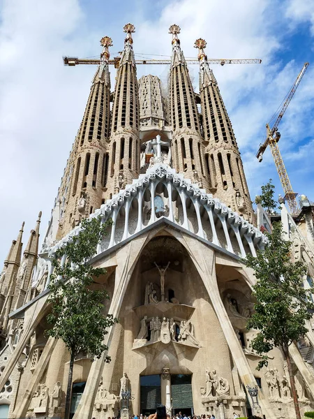 Sagrada Familia. Barcelona, İspanya 'daki Sagrada Familia Bazilikası. Gaudi..