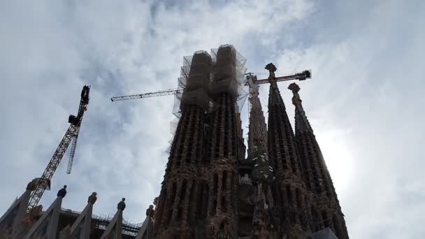 Sagrada Familia Basílica Sagrada Familia Barcelona España Gaudí Vídeo Barcelona — Vídeo de stock