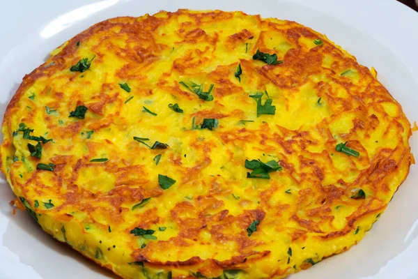 Spanische Omelette Spanisches Omelett Mit Kartoffeln Und Zwiebeln Typisch Spanische — Stockfoto