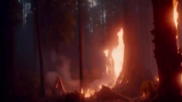 Bosbrand Rhodos Rodes Griekenland Bosbrand Aan Gang Wildvuur Grote Vlammen — Stockvideo