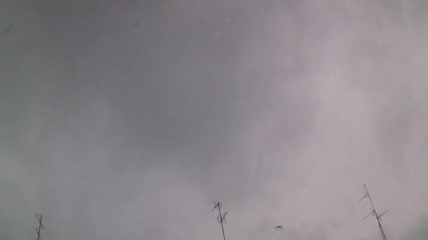 Time Lapse Sky Full Clouds Move Sky Leaving Rain Wake — Stock video