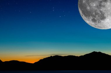 Wolf. Moon. Super full moon with dark background. Spain. Europe. Photo. 13. January. 2025. Supermoon. Eclipse. Stars. Night. Conjunction. Alignment. Mars. Jupiter. Uranus. Neptune. Venus. Saturn. First.