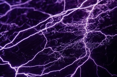 Statik elektrik. Statik elektrikli yıldırım tasarımı. Mavi elektrik akımı, plazma ve enerji kaynağı. Dünya Statik Elektrik Günü. 9 Ocak